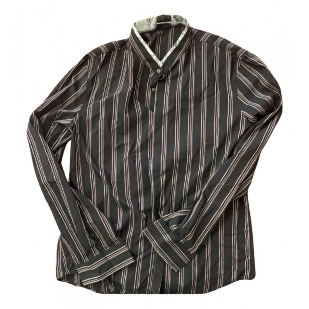 Just Cavalli brown striped button down- size 52